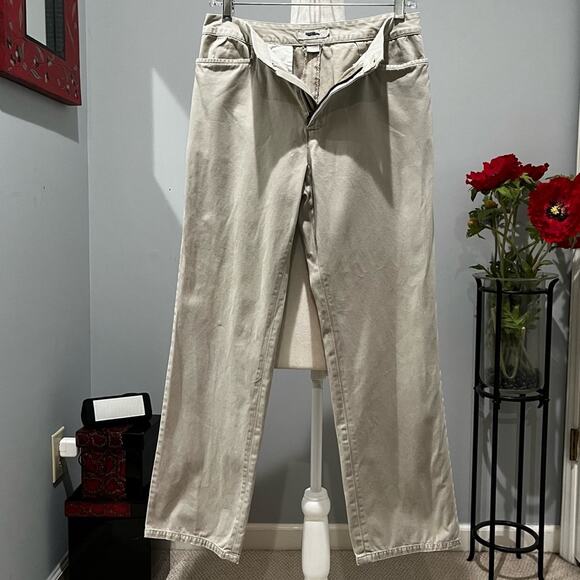 J. Crew Vintage 90s Straight Leg High Waist Ankle Distressed Khaki Chinos 8P - Picture 3 of 15